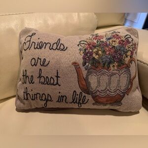 Vintage Friends Are The Best Things Tapestry Pillow Lumbar